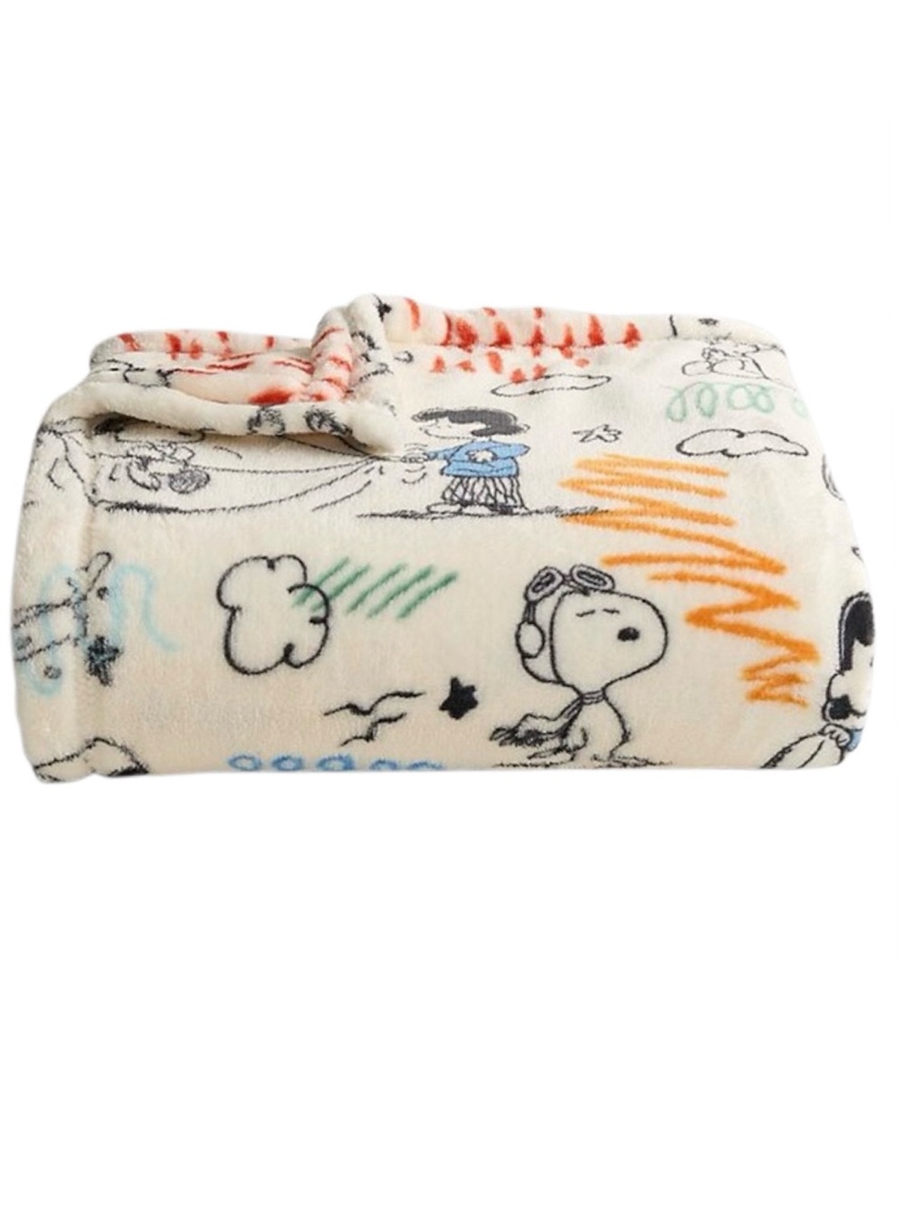 Peanuts Sketch Plush Throw Blanket (NWT)